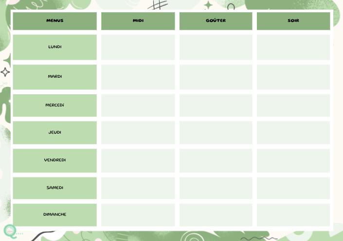 Planning repas