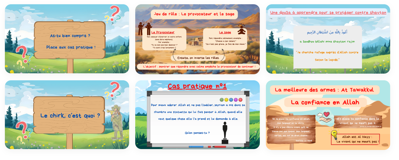 Extraits des cours des Explorateurs de la Vertu